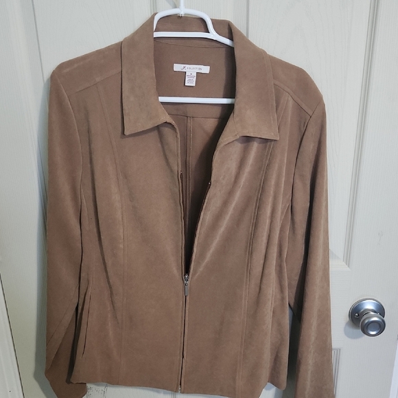 JM Collection Women's Tan Blazer - Picture 1 of 2